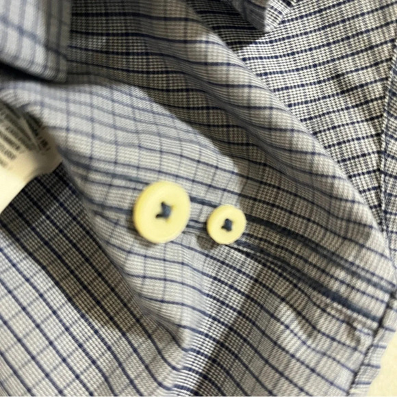 ABERCROMBIE & FITCH Mens Button Down Long Sleeve Muscle Shirt Blue White Small - Picture 7 of 9